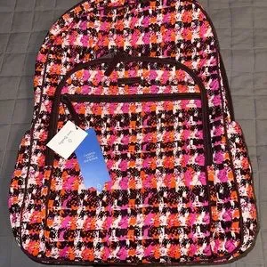 Pink Tweed Houndstooth Backpack s-l400.jpg main image 4